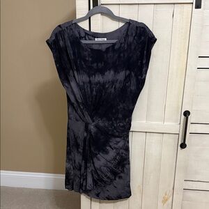 Chic Black Tie-Dye Mini Dress